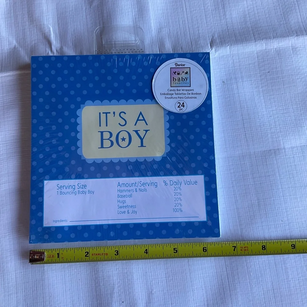 3 Packs Of 24 It’s A Boy Candy Bar Wrappers